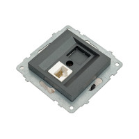Компьютерная розетка OVIVO 1 пост Loft CAT6 дымчатый 600-000311-229
