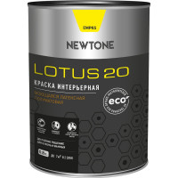 Интерьерная краска Newtone LOTUS 20, ВД, моющаяся, латексная, полуматовая, База A NEW, 0.8 л, 1 кг 81577