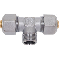 Тройник Giacomini Н, 16x2, 1/2, 16x2, латунь R568MX048