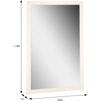 Настенное зеркало Мебелик BeautyStyle 11 слоновая кость, 118х60.6 см 7829