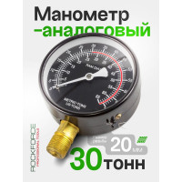 Манометр 1/2'', 30 т для гидравлического оборудования Rockforce RF-0500-4-M(51596)