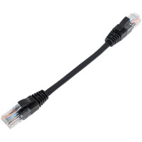 Неэкранированный патч-корд Cabeus U/UTP, категория 5е, 2xRJ45/8p8c, черный, LSZH, 0.15м PC-UTP-RJ45-Cat.5e-0.15m-BK-LSZH