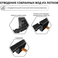 Пескоуловитель Gidrolica Pro DN100 с полиамидной решеткой класса С250 08089pro