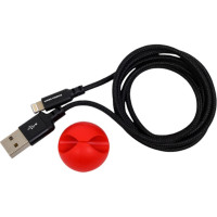 Дата-кабель More Choice USB 2.1A для Lightning 8-pin нейлон 1м K12i Black
