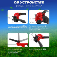 Аккумуляторный триммер WORTEX TB 3018 ALL1 0333238