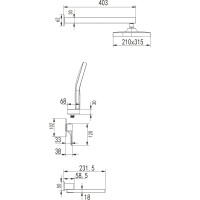 Встроенная душевая система Rose 3 в 1 R1035T