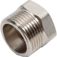 Футорка латунь никелированная DOUBLE-LIN наружная-внутренняя резьба 3/4" x 3/8" LL6033 (3/4"x3/8")