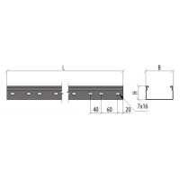 Перфорированный лоток Система КМ 80x150x0,8 L2000 мм Стандарт ПЛЮС INOX304 LPEplus80-150-0.8-2000 INOX304