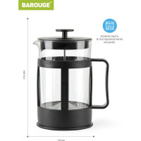 Френч-пресс BAROUGE Market Price стеклянный, черный, 800 мл BF-772/24 BF-772 800 мл/черный/фрэнч