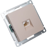 Компьютерная розетка rj45 Systeme Electric Atlasdesign песочный, кат 5е ATN001283