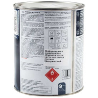 Краска для металла Tikkurila METALLISTA по ржавчине 3 в 1, 0.8 л, черная 259158 700014086
