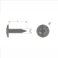 Саморез с прессшайбой Система КМ M4,2х32 мм упак. 500 шт KR0133 SHS-32-KM