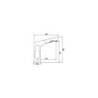 Смеситель для раковины D-Lin с выдвижным изливом, графит D158374-S