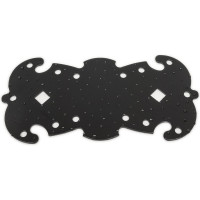 Декоративная фигурная пластина Tech-Krep 205-100 матовый черный, накл. 148345