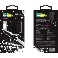 СЗУ More Choice 2USB 2.4A для Lightning 8-pin 1 м NC46i Black Grey