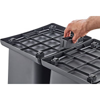 Набор баков для раздельного сбора мусора TURAN SOFT Anthracite 40 л., 3 шт TRN-198-Anthr