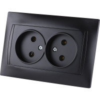 Двойная розетка TDM ELECTRIC Лама 2П 10А 250В графит SQ1815-0624