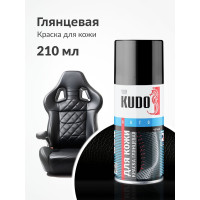 Краска для кожи KUDO чёрная, глянцевая, 210 мл KU-5271