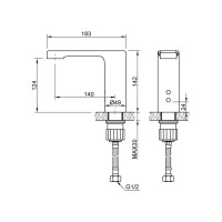 Кран сенсорный для раковины или столешницы Nofer латунь глянцевый 07260.B