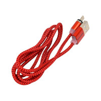 Дата-кабель More Choice Smart USB 2.4A для Lightning 8-pin Magnetic нейлон 1м K61Si Red