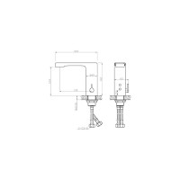 Смеситель сенсорный для раковины или столешницы Nofer латунь глянцевый 07260M.B