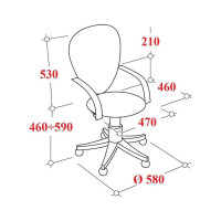 Кресло ООО Комус up_prestige o, ткань серый с-73 гольф 1743921