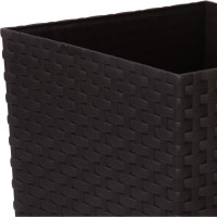 Напольное кашпо ЗПИ «Альтернатива» Ротанг 220x220x410 мм, мокко М8851