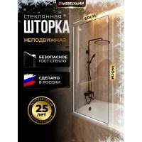 Стеклянная шторка на ванну Mebelvann 1400x600 SILVER BEN_403_SL_C_1400x600