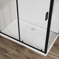 Душевой уголок VINCEA City 1200x900, черный, стекло прозрачное VSR-5CT9012CLB