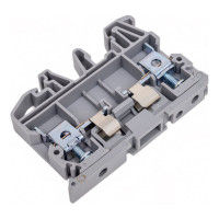 Клеммник Klemsan с держ. предохр. (5x20, 5x25) на DIN-рейку, 6 мм.кв. (серый); ASK 2S 50 шт. 0.0.0.3.351109