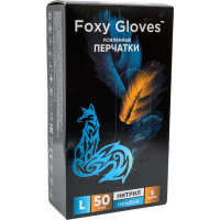 Усиленные нитриловые перчатки Foxy, 5г, размер L, 50 пар/100 шт., 46311614774801