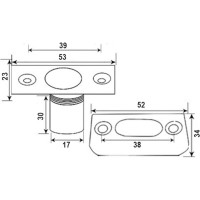 Регулируемая шариковая защелка Brante черный 607205