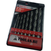 Набор сверл по металлу 3 - 10 мм (8 штук) TOOLAS 00013009