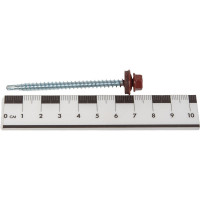 Кровельный саморез Daxmer 4,8х70 RAL 3009 сверло №1, 100 шт 00000304168