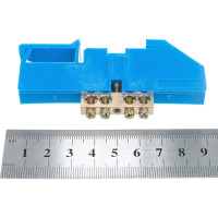 Шина PE ЭРА NO22243 земля, на DIN, изолированная, ШНИ-6х9-4-Д-синий Б0033424