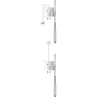 Термостат с держателем для ручного душа Grohe Grohtherm SmartControl комплект верхней монтажной части 29120000