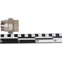 Комбинированная муфта VRT разъемная, наружная, 25х1", EVER plast, серый 540012