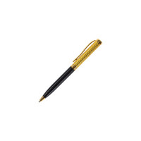 Подарочная шариковая ручка Galant Empire Gold золотой/черный корпус, золотистые детали, 0.7мм, синяя 140960