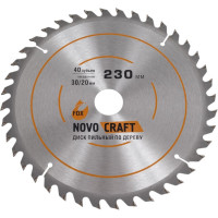 Диск пильный с переходником по дереву (230x1.6x30/20 мм; 40 зубьев) NOVOCRAFT TCT230403020