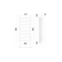 Полотенцесушитель водяной Terminus & Аврора П8 400x800 бп600 4670078529916