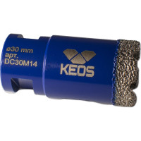 Коронка алмазная по керамограниту PRO 30 мм, M14 KEOS DC30M14