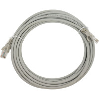 Неэкранированный патч-корд Cabeus U/UTP, категория 5е, 2xRJ45/8p8c, серый, LSZH, 5м PC-UTP-RJ45-Cat.5e-5m-LSZH