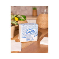 Бумажные салфетки Luscan 1-слойные, 24x24 см, белые, 100 шт 476872