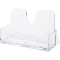 Настольная подставка для визиток Classic BRAUBERG 40x100x55 мм, на 50 визиток, прозрачная 10 шт 238103