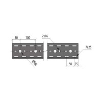 Перфорированный лоток Система КМ 80x150x0,8 L2000 мм Стандарт ПЛЮС INOX304 LPEplus80-150-0.8-2000 INOX304