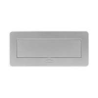 Розетка горизонтальная выдвижная ROCKETSOCKET 2 euro 16a, 2 usb a с блоком 5в/2.1а, проводка, цвет серый SHS018-S