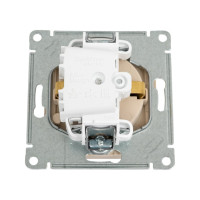 Розетка Systeme Electric Atlasdesign песочный, с заземлением, со шторками, с крышкой, 16а ATN001246