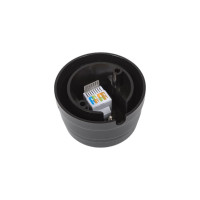 Пластиковая компьютерная розетка МЕЗОНИНЪ RJ45, цвет - чёрный GE30341-05