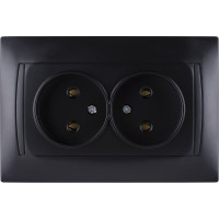 Двойная розетка TDM ELECTRIC Лама 2П 10А 250В графит SQ1815-0624