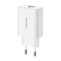 Сетевое зарядное устройство Borofone ba21a long journey 1xusb qc3.0, 18w, 3а, белый 0L-00043638